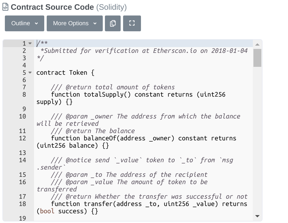 solidity source code