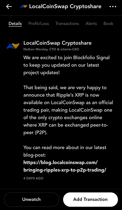 Blockfolio Signal