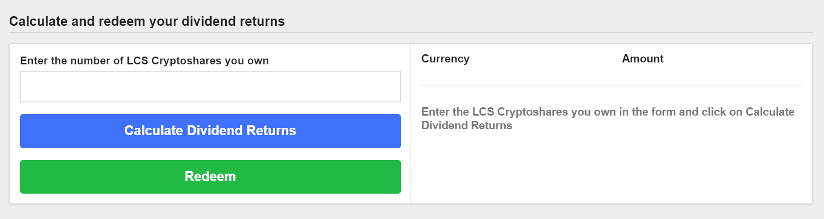 dividend redemption