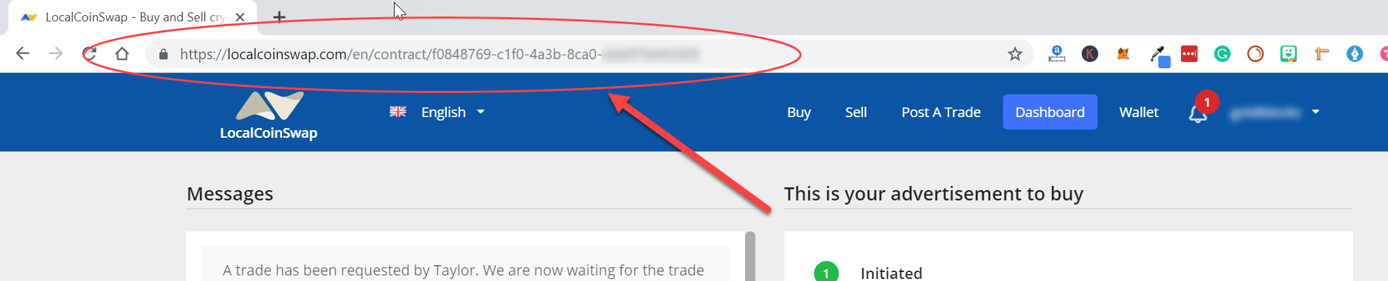 locating your trade URL