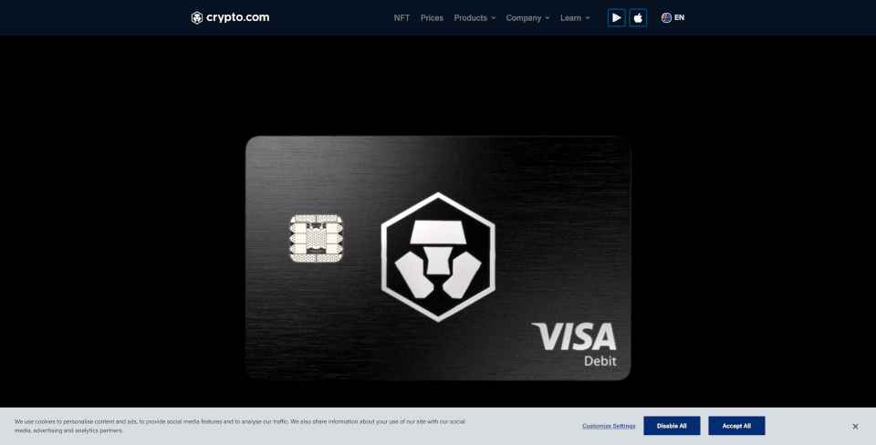 Crypto.com crypto debit cards